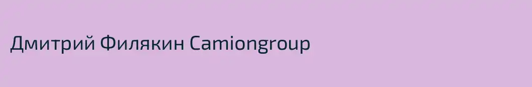 Дмитрий Филякин Camiongroup